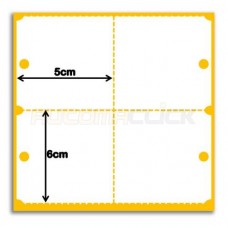 Etiquetas de Papel Cartão Não Adesivo, 50mm x 60mm, 12 Bobinas